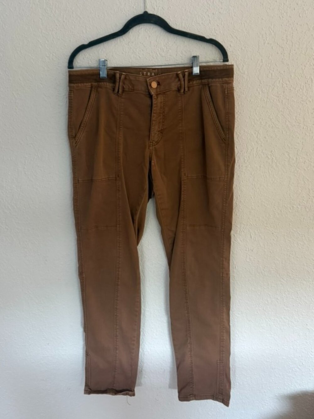 White House Black Market The Straight Crop Utility Pants Camel Size 8